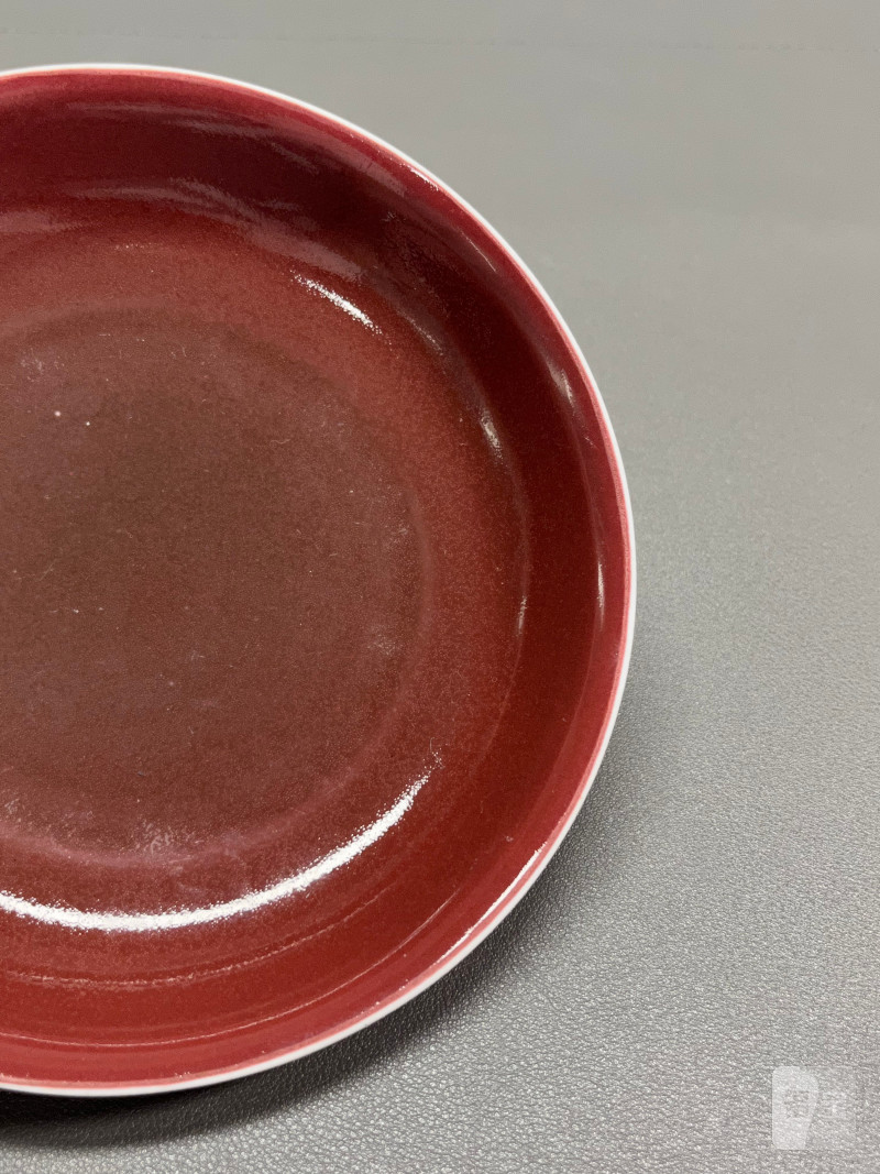 清康熙  霁红釉盘 - 图9
